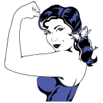 Woman Flexing Muscle