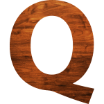 Q wooden letter