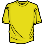 Yellow t-shirt vector graphics