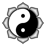 Yin Yang lotus vector image