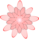 Pink flower vector drawing