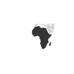 Outline map of African continent vector image