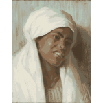 African woman painting