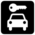 Rent a car sign vector image