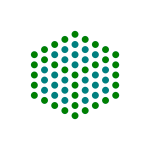 3d cube made of dots