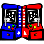 Arcade machines comic vector drawing