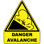 Avalanche warning sign