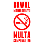 Philippines No Smoking sign vector graphics