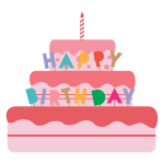 Birthday cake vector illustration