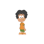 Vector drawing of a boy