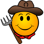 Farmer smiley vector image