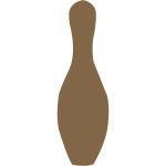 Brown bowling pin vector image