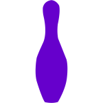 bowling pin opurple