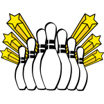 Bowling pins icon vector image