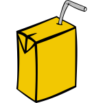 Vector drawing of juice in box