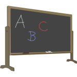 Blackboard with stand and letters vector image