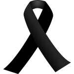 Black ribbon vector drawing