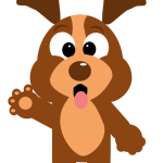 Brown cartoon dog