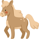 Brown pony