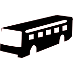 Bus silhouette vector drawing