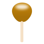 Caramel apple vector drawing