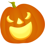 Laughing Halloween pumpkin vector illustration