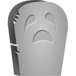 Vector clip art of Halloween tombstone