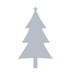 Christmas tree grey silhouette