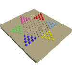 Chinese checkers game board vector image