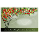 Vector illustration of Merry Christmas card in French language