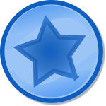 Blue circled star