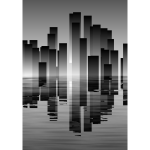 City skyline reflection vector image