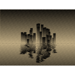 City skyline reflection