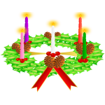 Advent wreath vector