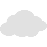 Simple grey cloud icon vector image