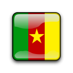 Cameroon flag button