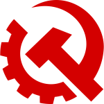 US communism party sign vector image