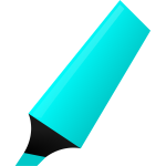 Vector illustration of cyan highlighter