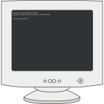 Vector graphics of ms dos computer screen