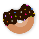 delicious donut with chocolate