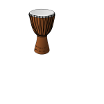 Skin-covered goblet drum