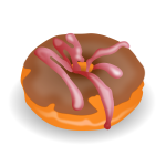 Chocolate doughnut vector image