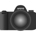 Old type DSLR camera vector image