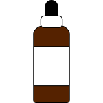 Dropper bottle with label