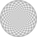 Radial checkered pattern grey color