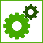 Eco green machine icon vector clip art