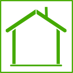 Eco house vector icon