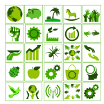 Eco vector icon set