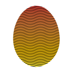 Easter egg in vibrant colors vector image