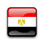 Web button with flag Egypt